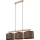 Luster na lane MERCEDES 3xE27/40W/230V hnedá/dub