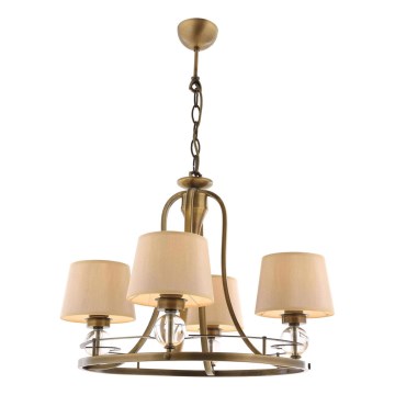 Luster na laně NARA 4xE27/40W/230V mosadz