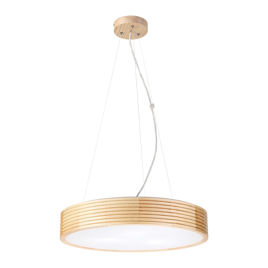 Luster na lane NATURAL MODERN 3xE27/15W/230V priemer 47,5 cm borovica