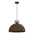 Luster na lane NEVIS 1xE27/15W/230V pr. 38 cm hnedý