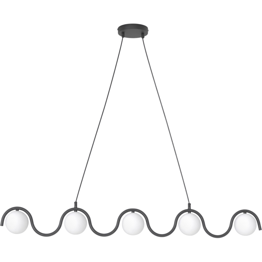 Luster na lane SINUS 5xG9/8W/230V čierna