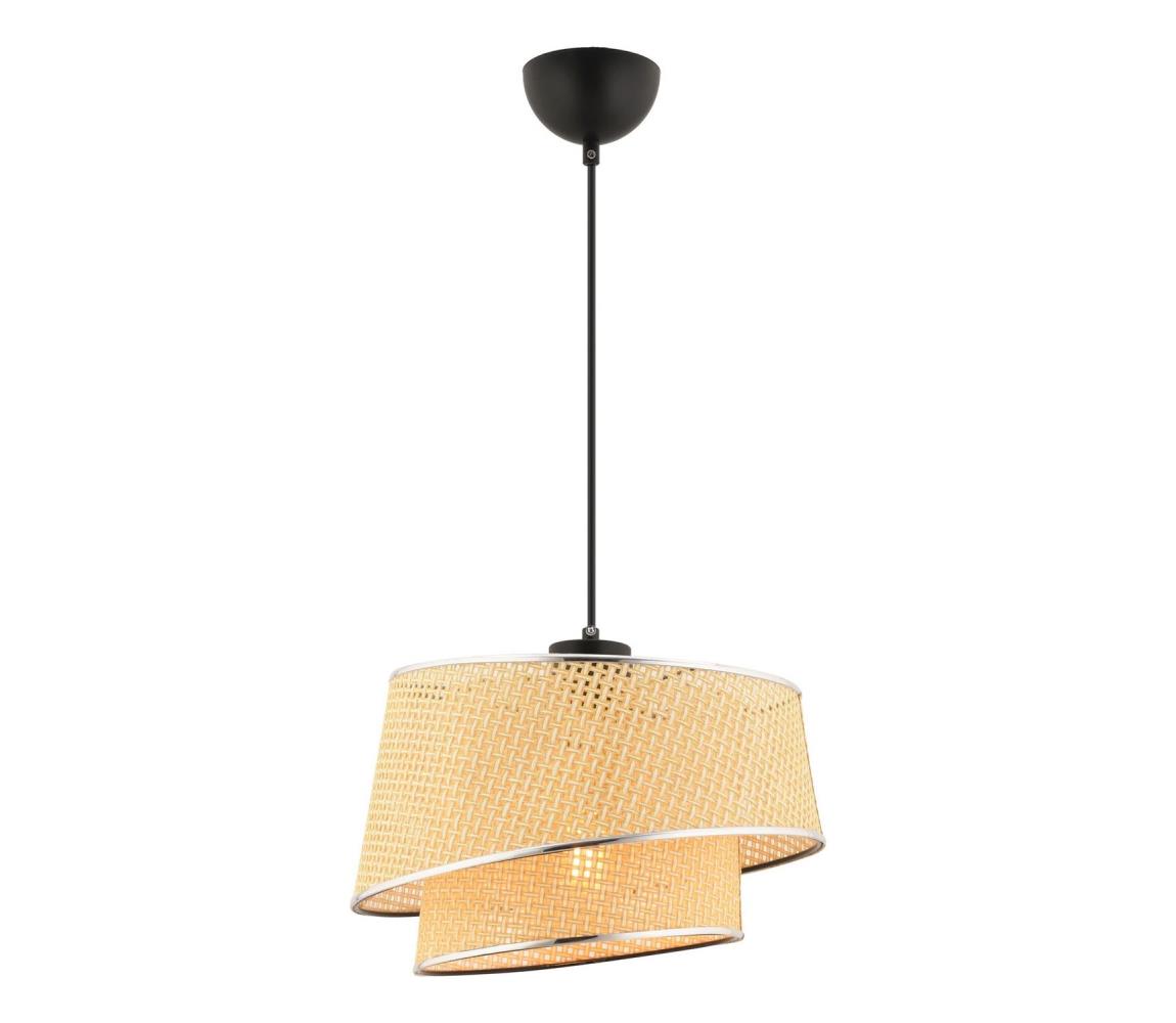 Luster na lankách BARETTE 1xE27/60W/230V béžová/lesklý chróm 390FLH2491