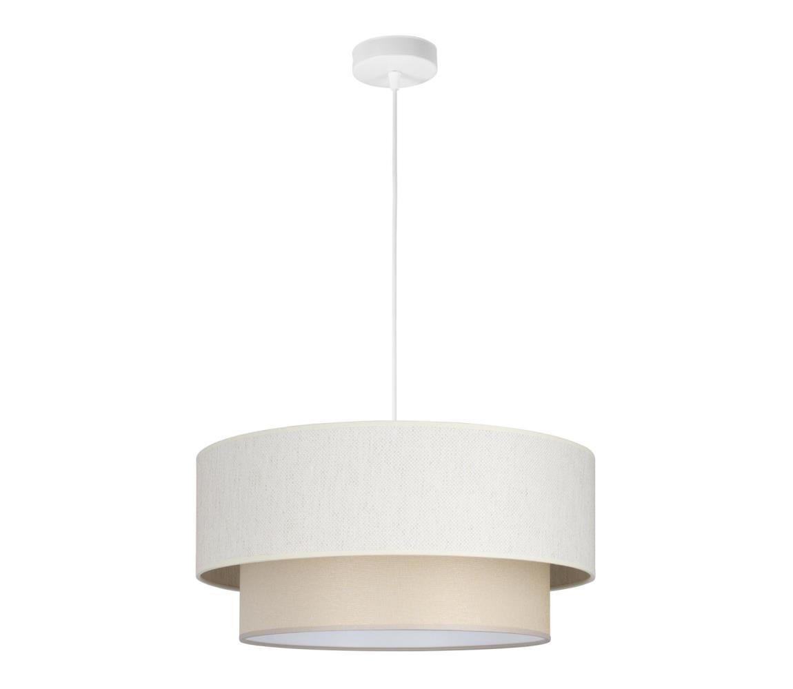 Luster na lankách NATIA 1xE27/60W/230V, priemer 45 cm, krémový H0231