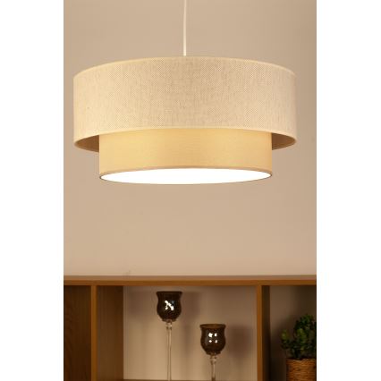 Luster na lankách NATIA 1xE27/60W/230V, priemer 45 cm, krémový