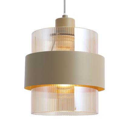 Luster na lankách VALENTINO 3xE27/15W/230V béžová/číra