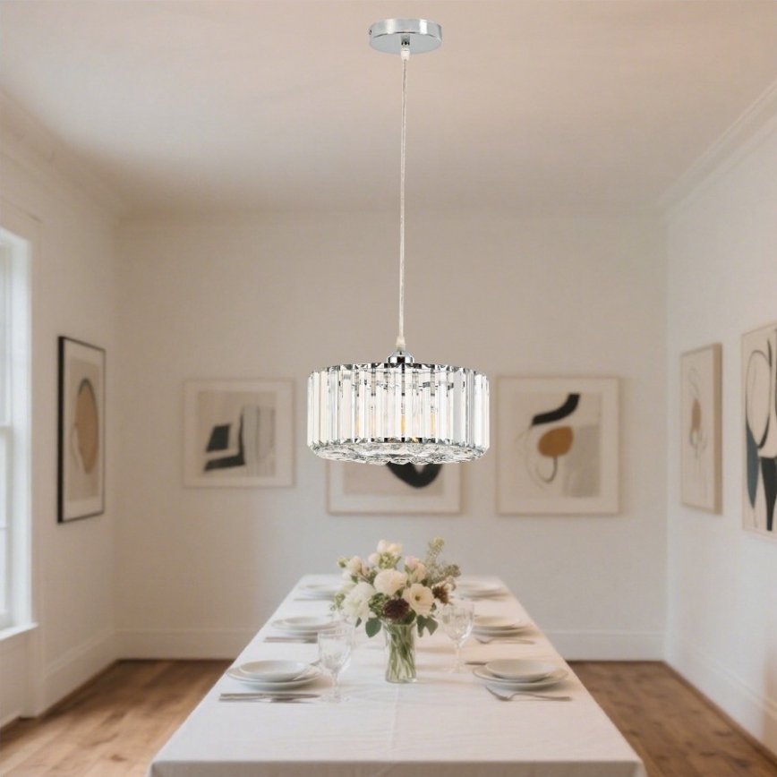 Luster na lankách VETRO 1xE27/60W/230V lesklý chróm