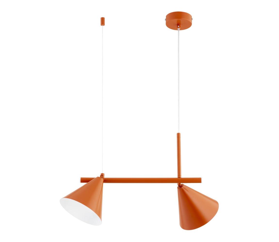 Luster na lankách ZELTA 2xE27/15W/230V oranžový 62631