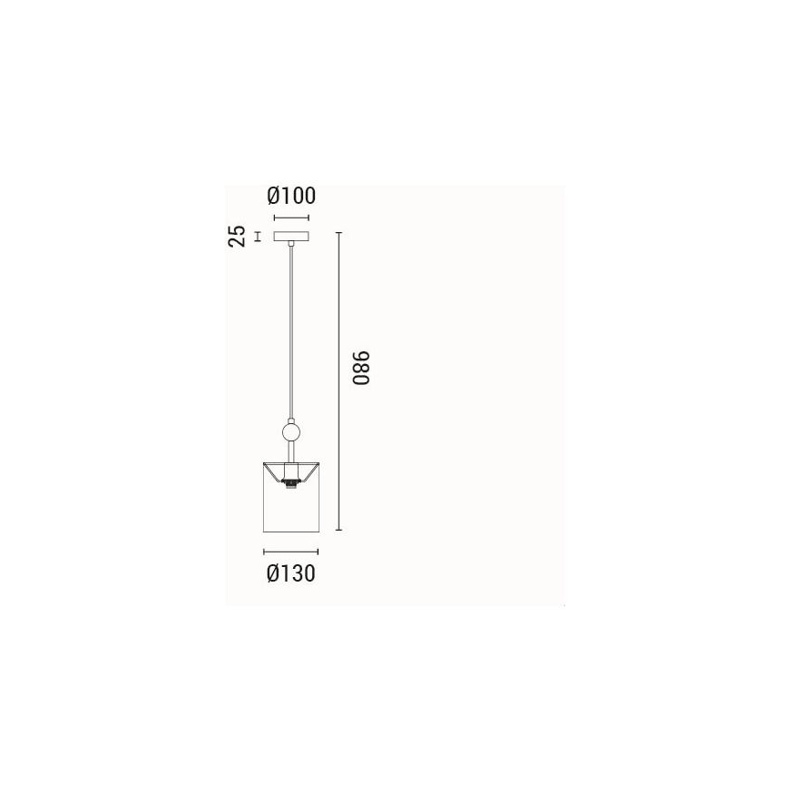 Luster na lanku 1xE14/15W/230V