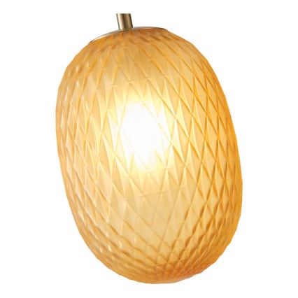 Luster na lanku 1xE14/25W/230V hnedá pr. 15 cm