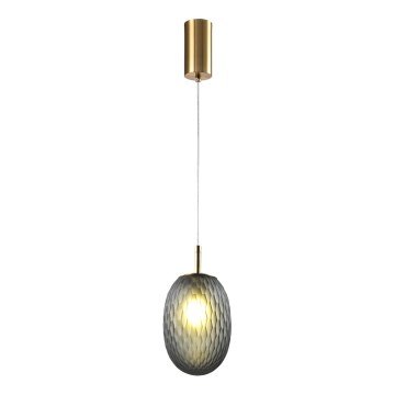 Luster na lanku 1xE14/25W/230V šedá pr. 15 cm
