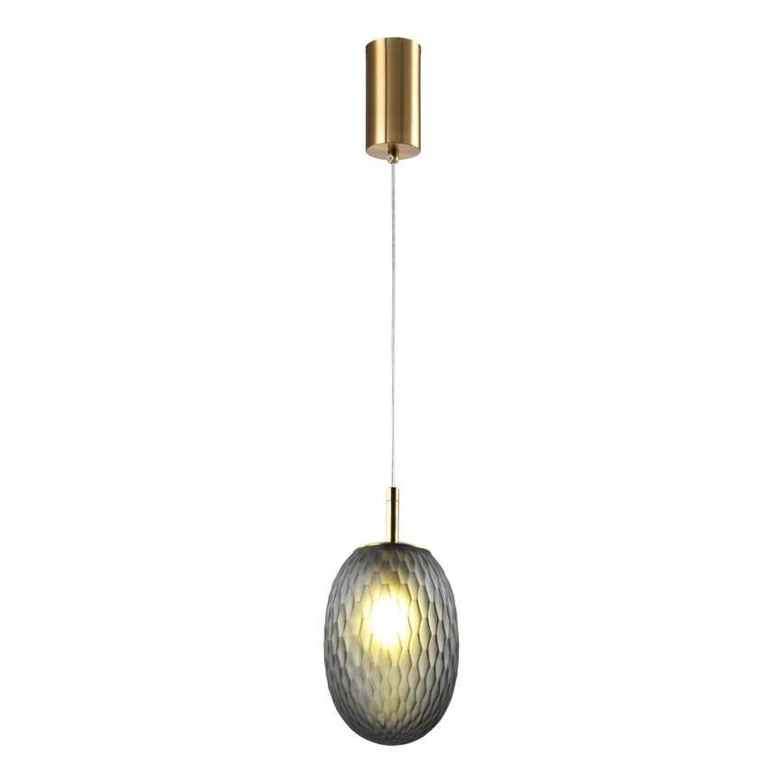 Luster na lanku 1xE14/25W/230V šedá pr. 15 cm
