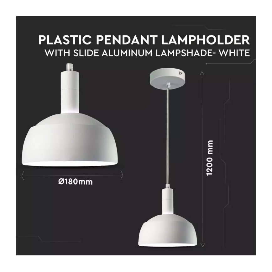 Luster na lanku 1xE14/60W/230V biela