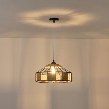 Luster na lanku 1xE27/15W/230V béžová
