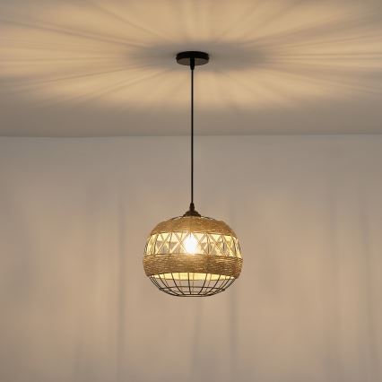 Luster na lanku 1xE27/15W/230V béžová