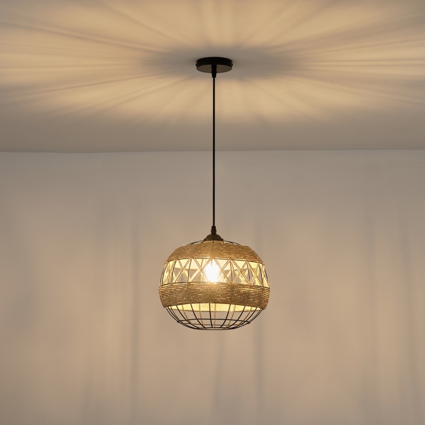 Luster na lanku 1xE27/15W/230V béžová
