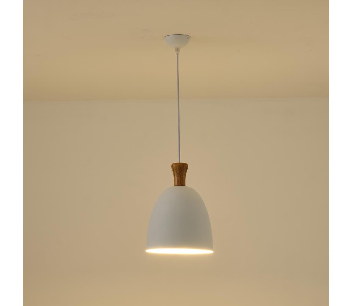 Eurolamp Luster na lanku 1xE27/15W/230V biela