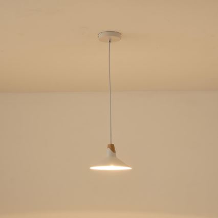 Luster na lanku 1xE27/15W/230V biela