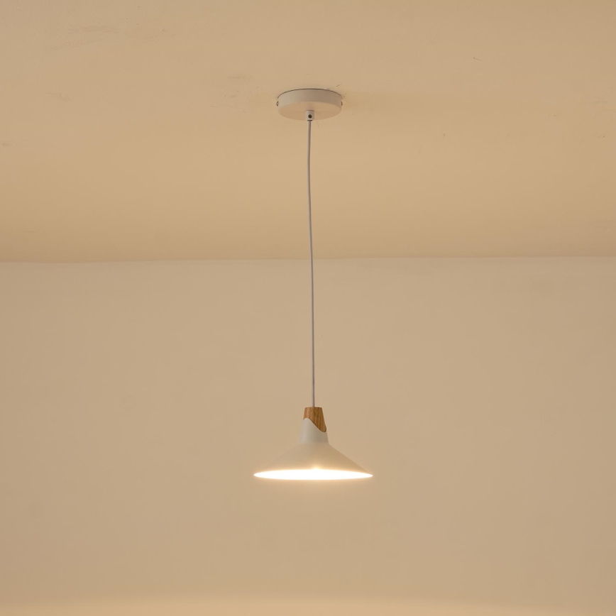 Luster na lanku 1xE27/15W/230V biela