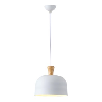 Luster na lanku 1xE27/15W/230V biela pr. 27 cm