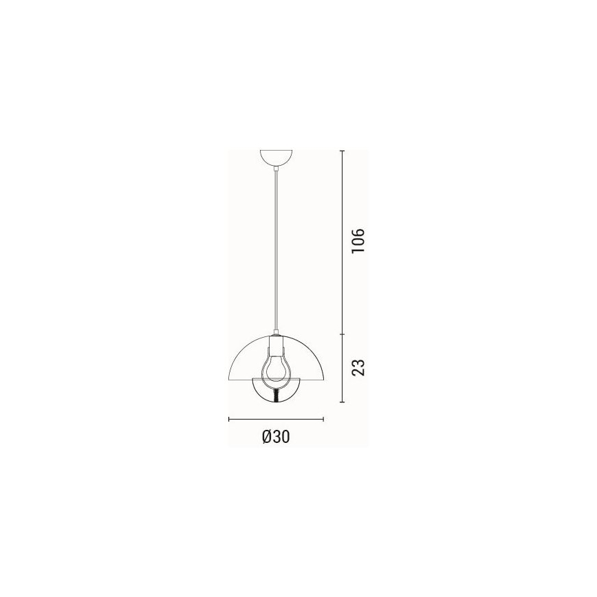 Luster na lanku 1xE27/15W/230V červená