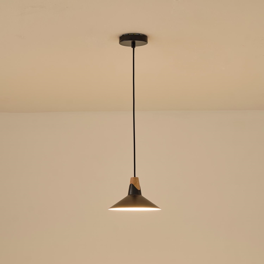 Luster na lanku 1xE27/15W/230V čierna