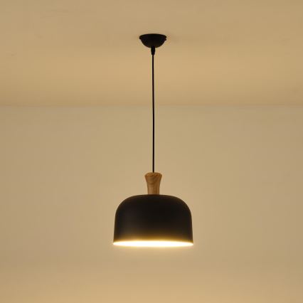 Luster na lanku 1xE27/15W/230V čierna pr. 27 cm