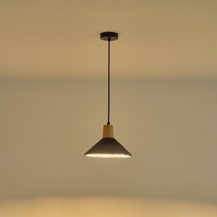 Luster na lanku 1xE27/15W/230V šedá