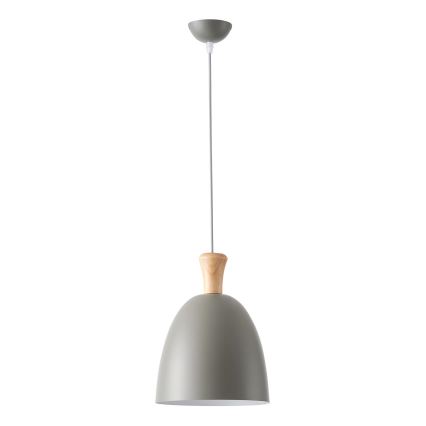 Luster na lanku 1xE27/15W/230V šedá pr. 23 cm