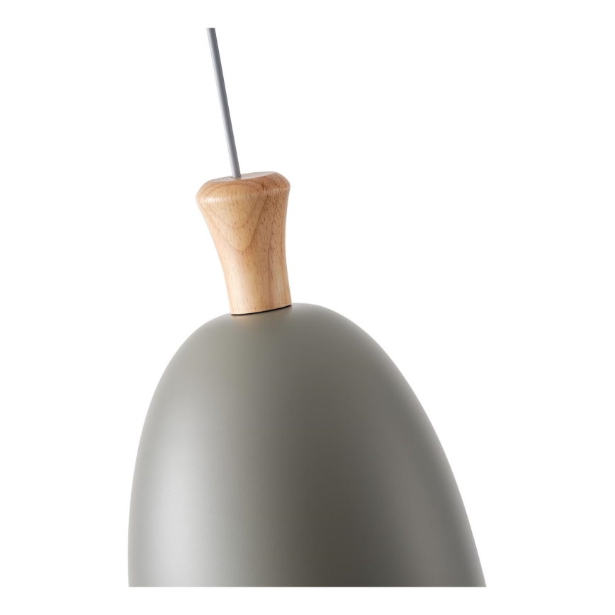 Luster na lanku 1xE27/15W/230V šedá pr. 23 cm
