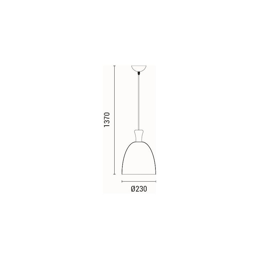 Luster na lanku 1xE27/15W/230V šedá pr. 23 cm