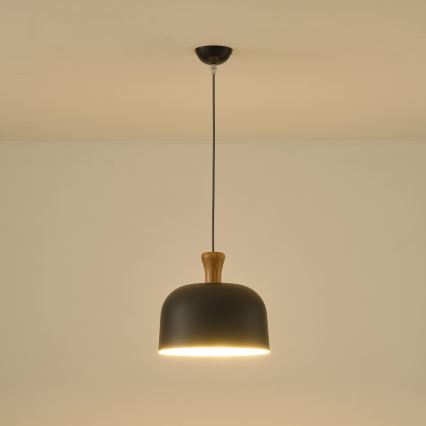 Luster na lanku 1xE27/15W/230V šedá pr. 27 cm