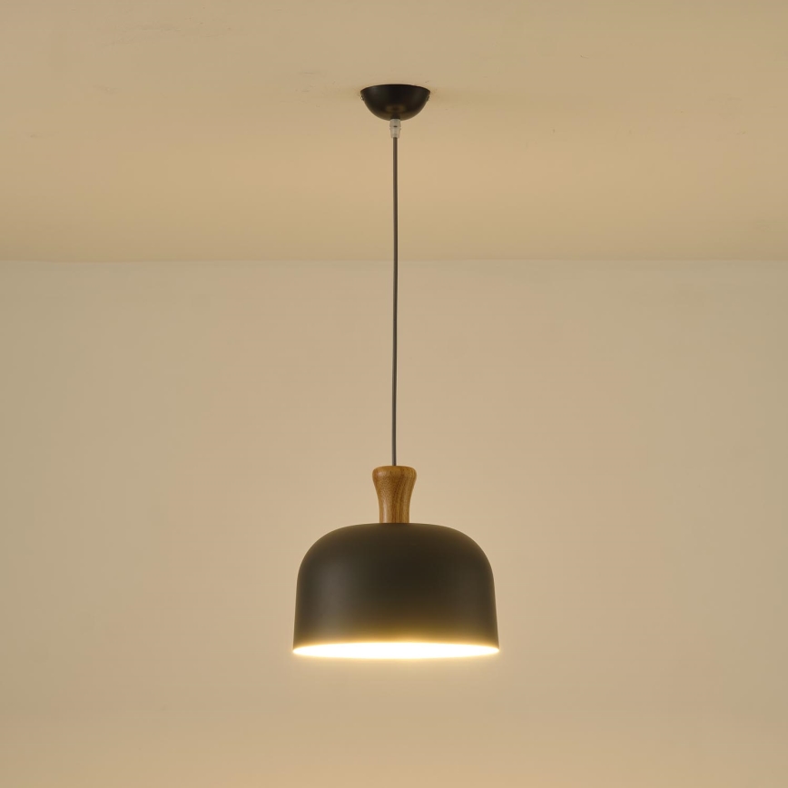 Luster na lanku 1xE27/15W/230V šedá pr. 27 cm