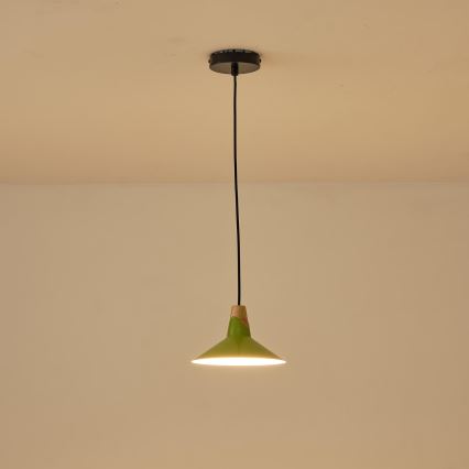 Luster na lanku 1xE27/15W/230V zelená