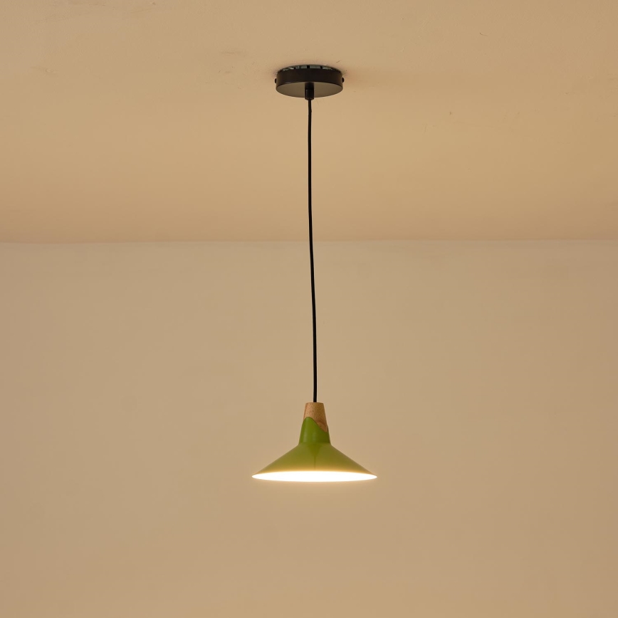 Luster na lanku 1xE27/15W/230V zelená
