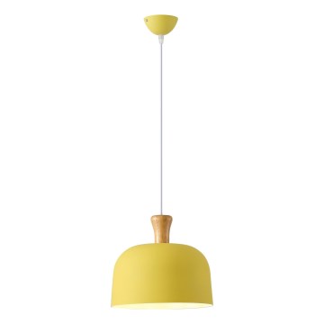Luster na lanku 1xE27/15W/230V žltá pr. 27 cm