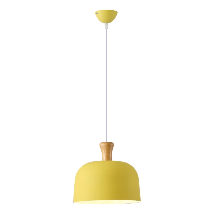Luster na lanku 1xE27/15W/230V žltá pr. 27 cm