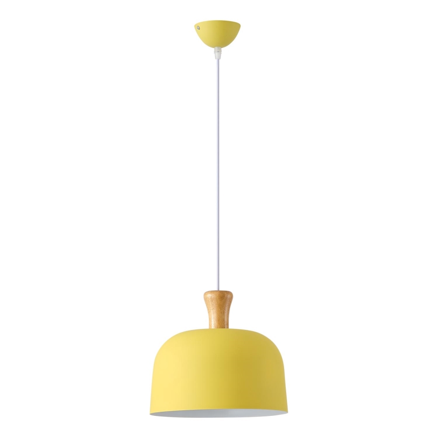 Luster na lanku 1xE27/15W/230V žltá pr. 27 cm