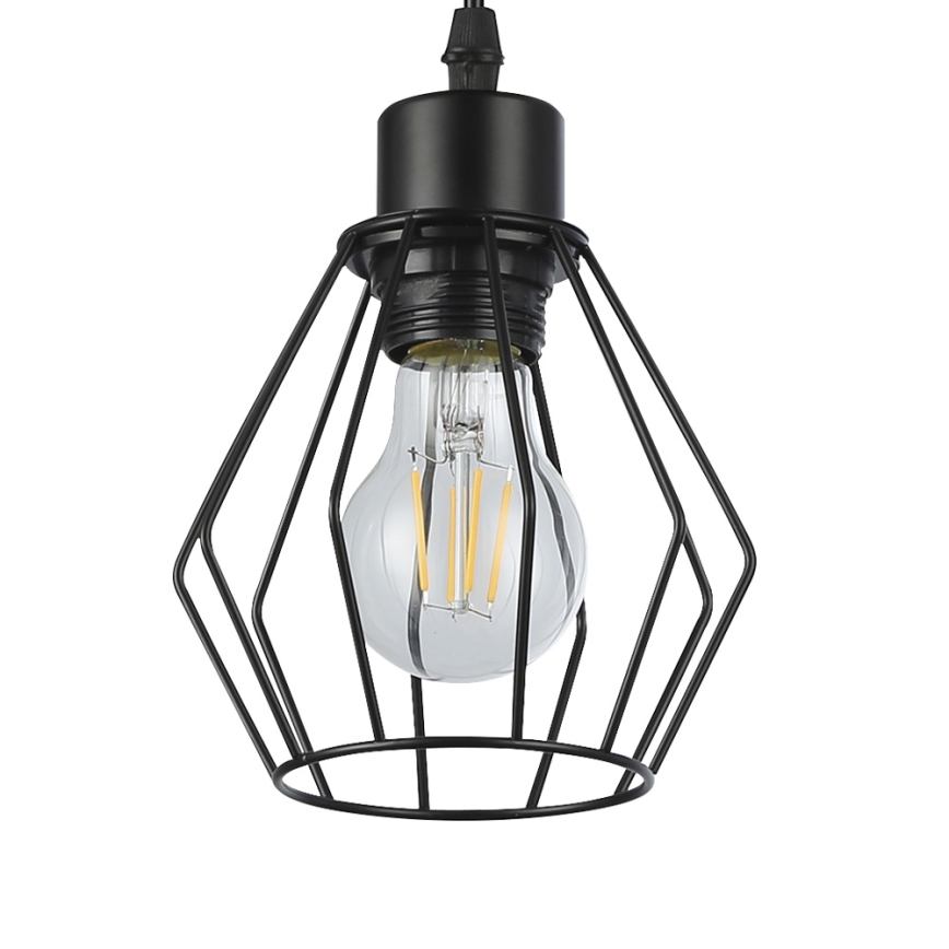 Luster na lanku 1xE27/35W/230V pr. 18 cm čierna