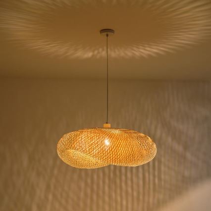 Luster na lanku 1xE27/40W/230V bambus