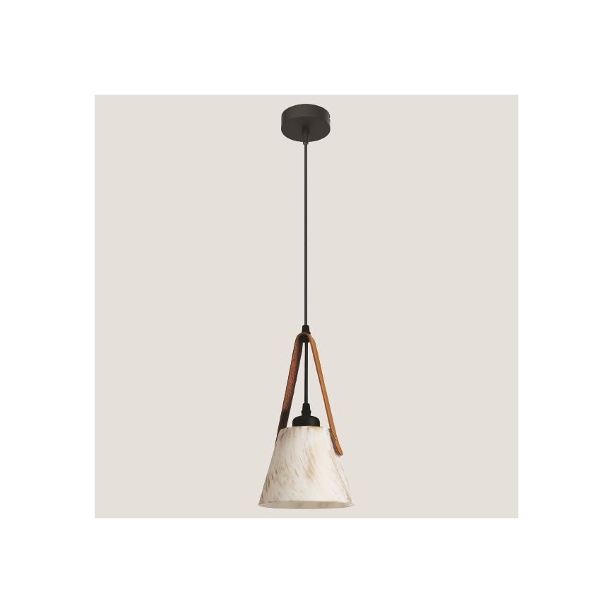 Luster na lanku 1xE27/40W/230V biela
