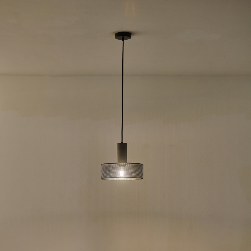 Luster na lanku 1xE27/40W/230V čierna