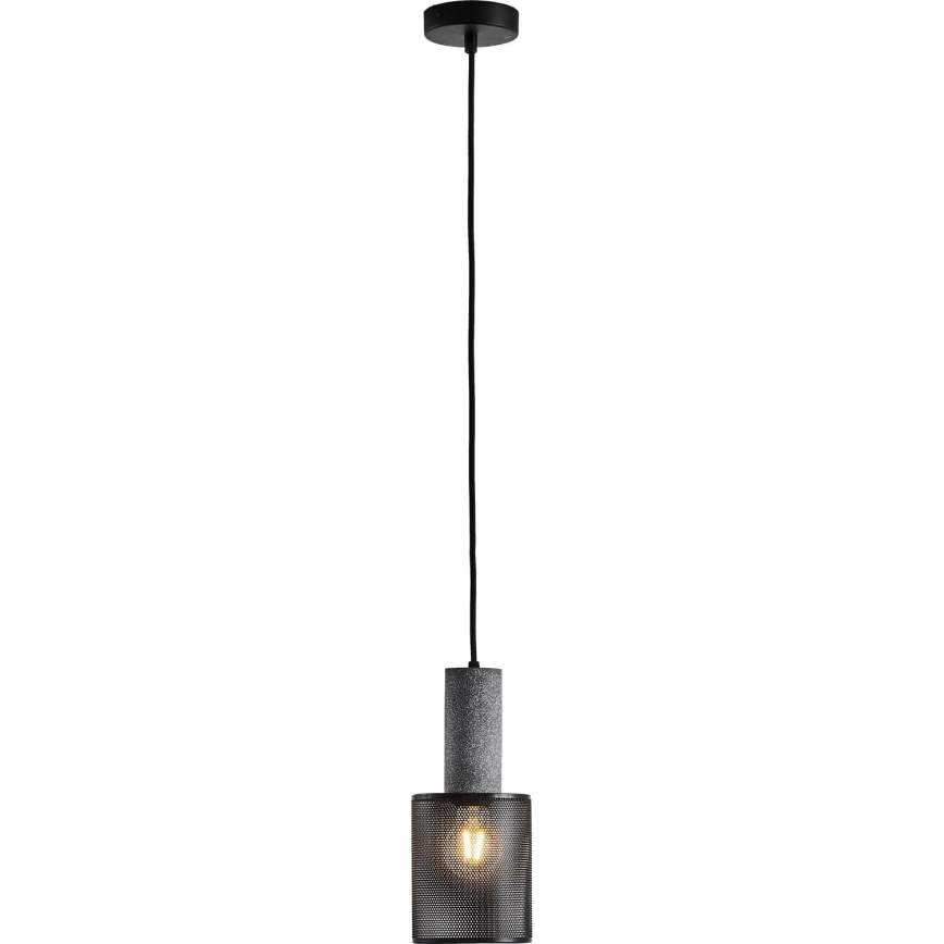Luster na lanku 1xE27/40W/230V čierna