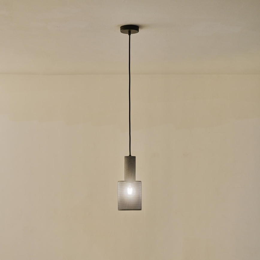 Luster na lanku 1xE27/40W/230V čierna