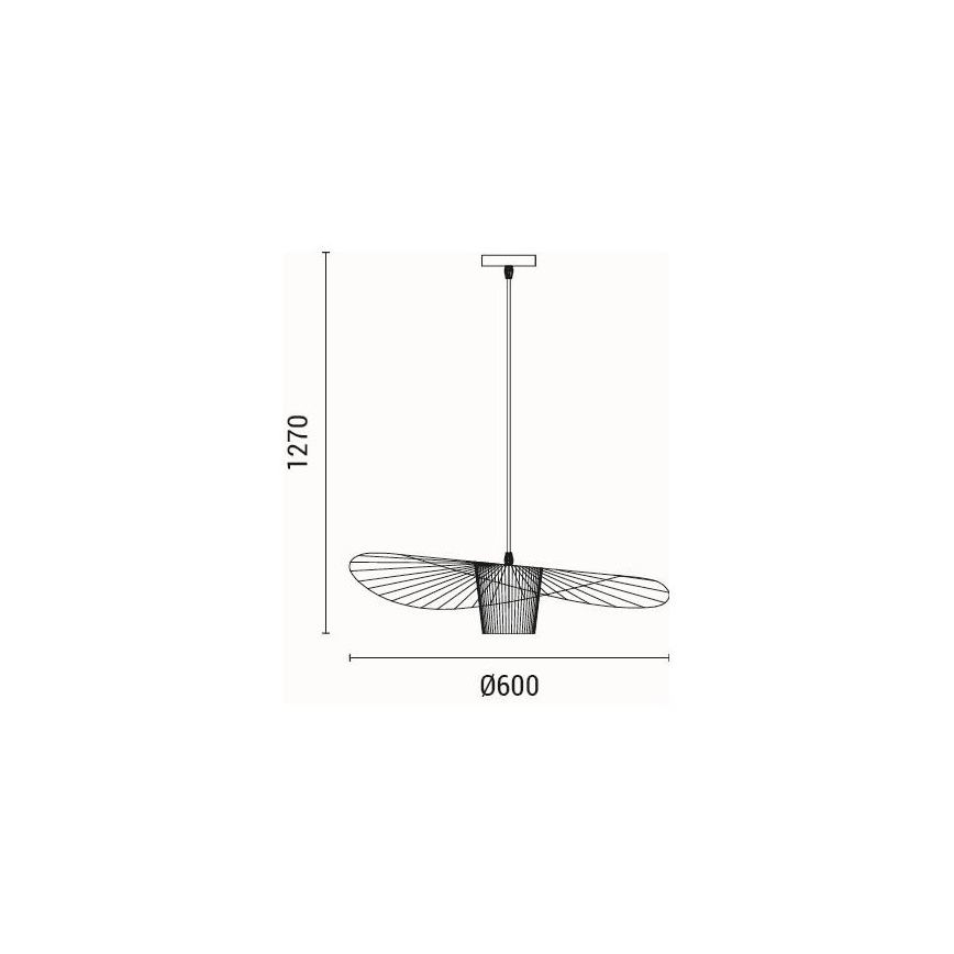 Luster na lanku 1xE27/40W/230V čierna