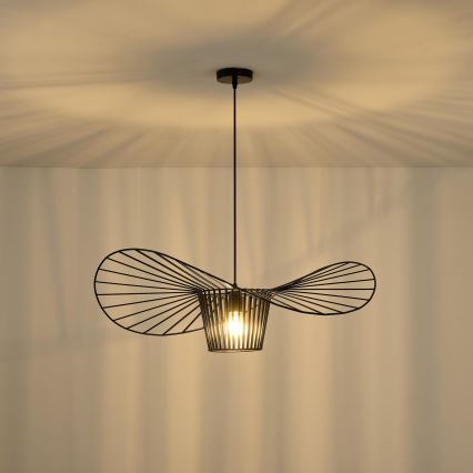 Luster na lanku 1xE27/40W/230V čierna
