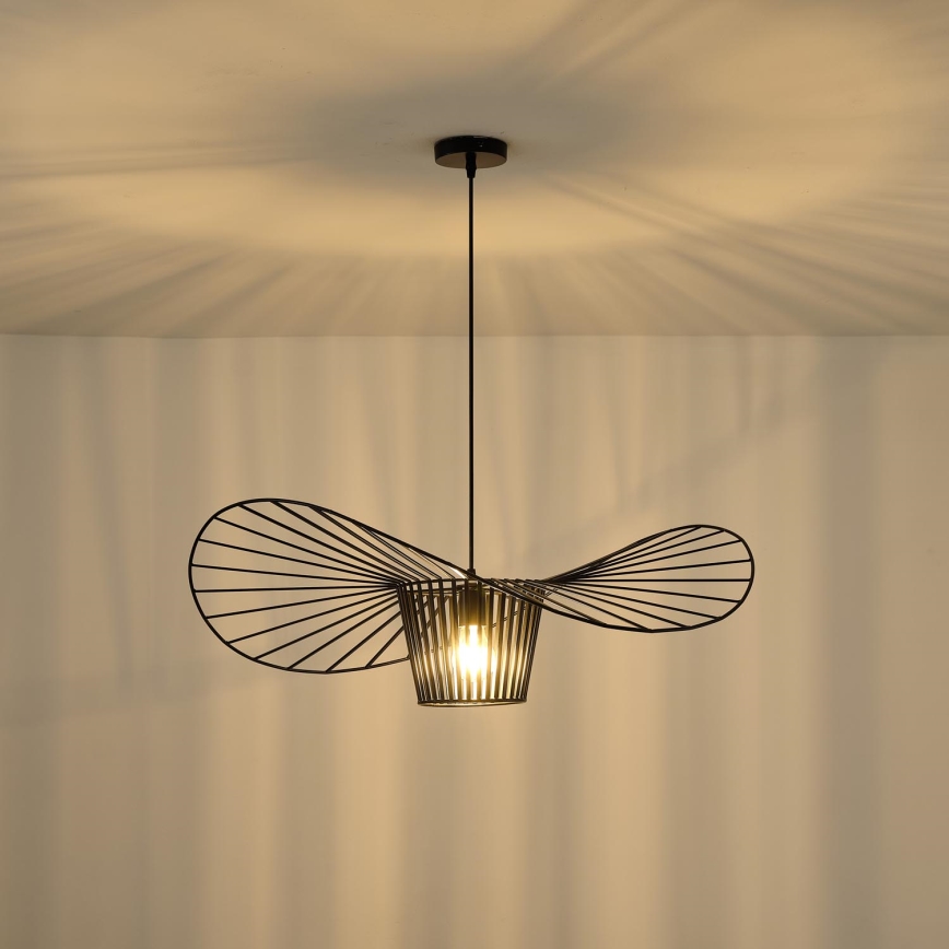 Luster na lanku 1xE27/40W/230V čierna