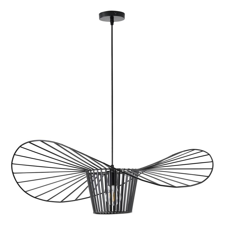 Luster na lanku 1xE27/40W/230V čierna
