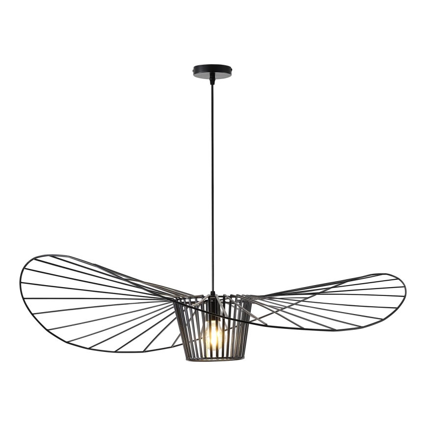 Luster na lanku 1xE27/40W/230V čierna