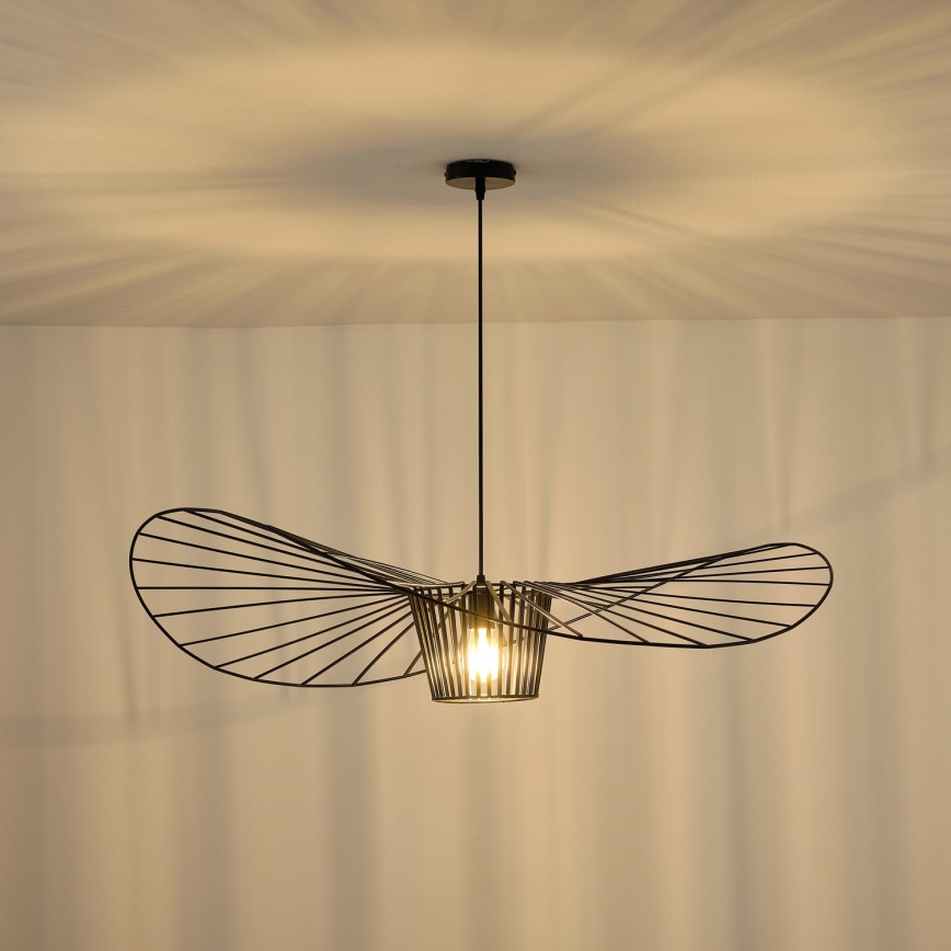 Luster na lanku 1xE27/40W/230V čierna