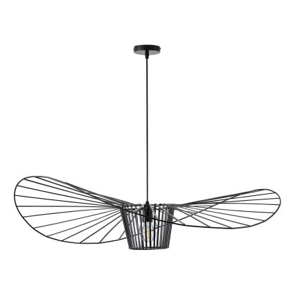 Luster na lanku 1xE27/40W/230V čierna